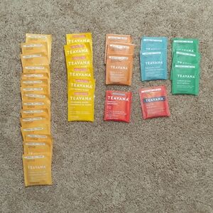 STARBUCKS TEAVANA Tea Lot of 37 Sachets Mix of 7 Various Flavors for Tea Lovers